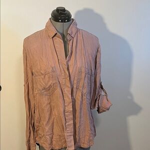 Bella Dahl Women's Mauve Button Down Shirt